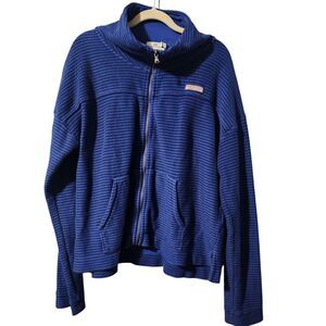 Vineyard Vines 100% Cotton Full Zip Sweater Womens Large Striped